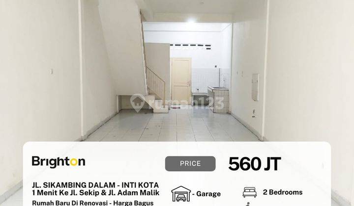 Rumah Baru Renovasi Jl. Sikambing row Gg Bisa 2 Mobil + Siap Huni 1