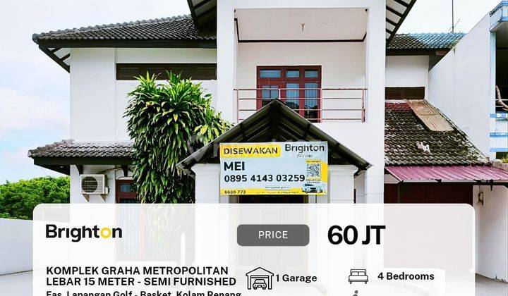 Rumah Luas 15 M & Panjang30 M KomplekGrahaHelvetia Semifurnished  1