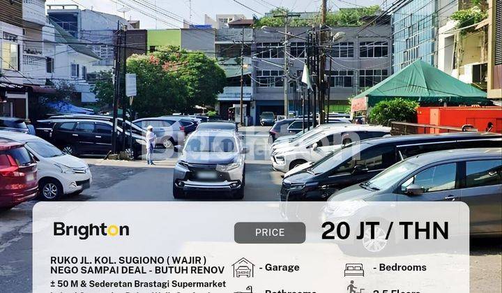 Disewakan Ruko Jalan Wajir / Mangkubumi Harga Sewa Hitung Tanah Saja (Kondisi Ruko Perlu Perbaiki)Lokasi Sangat Strategis  1