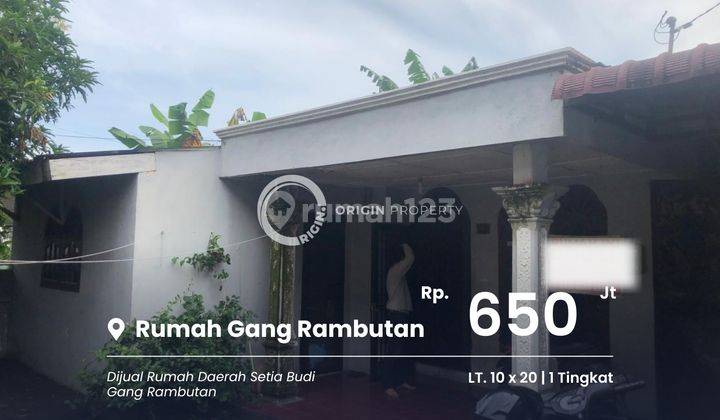 Dijual Rumah Daerah Setiabudi Gang Rambutan Medan Selayang 1