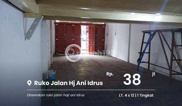 Disewakan Ruko 1 Lantai Saja Jalan Haji Ani Idrus Medan Kota  1