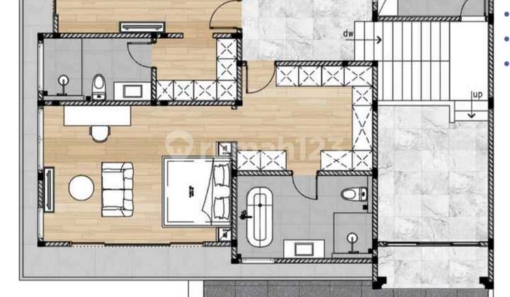 Brand New Rumah Hoek Boulevard View Lepas Selatan-Barat 9,2M 2