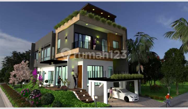 Rumah GreenWich BSD Hoek Boulevard ada Rooftop 9,15 M nego 2