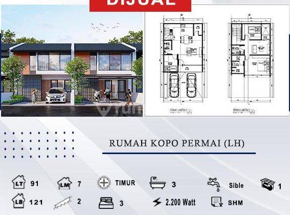 Dijual rumah baru design cantik, harga menarik di Koper 1