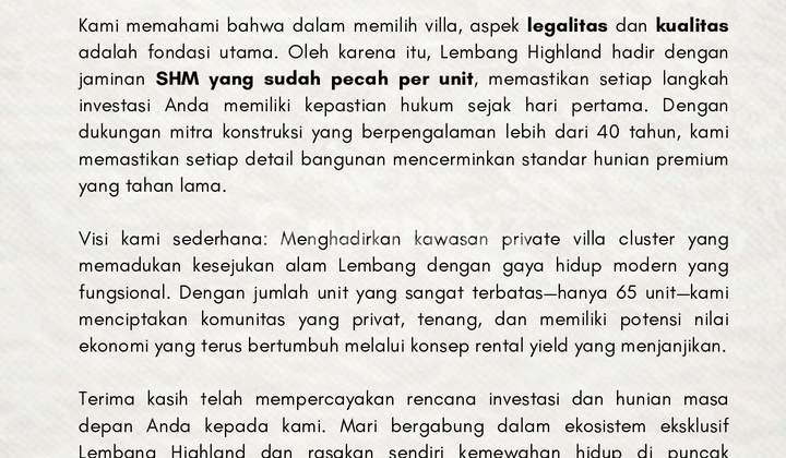Investasi Villa Terbaik di Kota Bandung Siap Huni Harga Terbaik