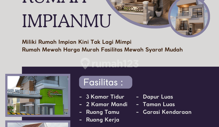 Jual Rumah Komersial Cicilan Subsidi Fasilitas Modern di Banjar 2