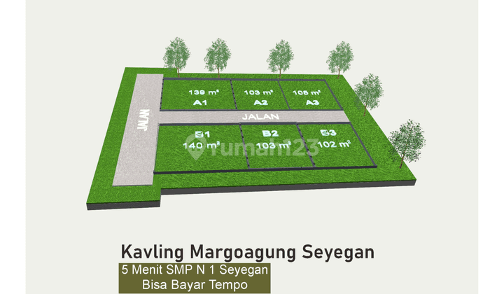 Area Seyegan Jogja, Tanah SHM Cocok Huni, Padat Penduduk & Asri 2