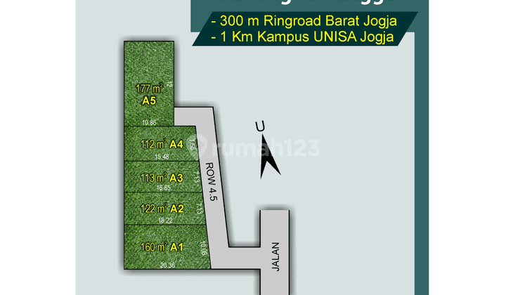 Tanah Dalam Ringroad Barat Jogja, SHM, Area Gamping 2