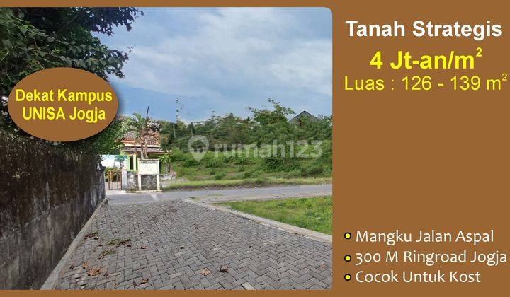 Dijual Tanah Sleman Dekat Kampus Unisa,Legalitas SHM 2