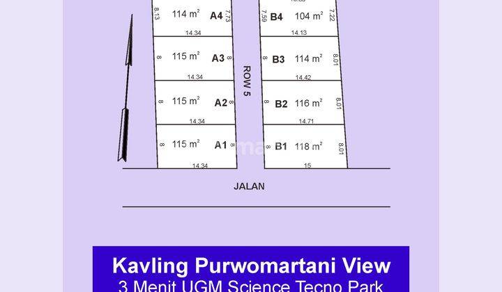 Tanah SHM Dekat Toll Purwomartani,Hanya 3jutaan 2