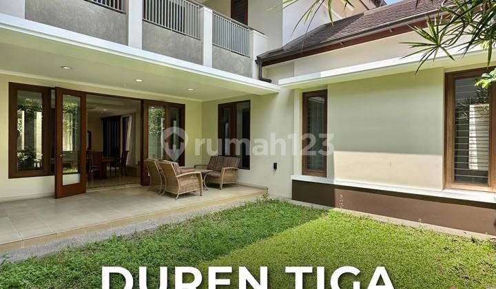 Turun Harga ! For Sale Duren Tiga Rumah Terawat, Siap Huni Area Exclusive, Jalan Lebar Semi Furnished