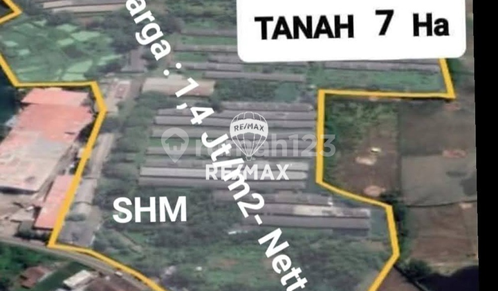 Quick Sale - 7 Hectare Strategic Land in Legok, Tangerang