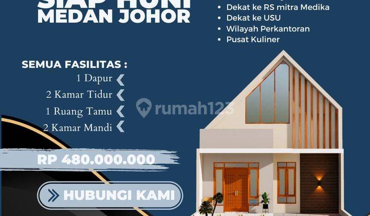 Dijual Rumah Daerah Medan Johor, Dekat Kantoran, Kafe, Moll, Wisata Taman Johor, Sekolah, Pajak Tradisional Johor 2