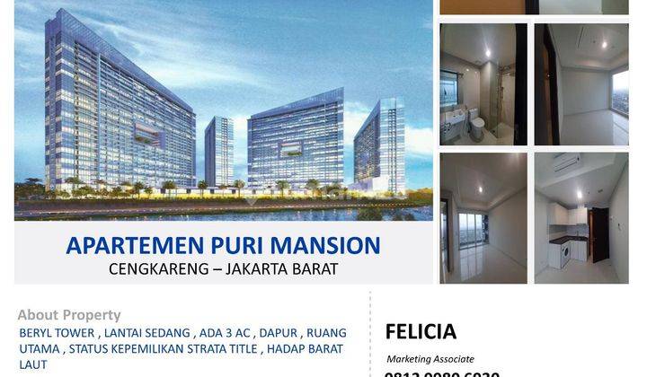 Dijual Apartment Puri Mansion Hadap Barat Laut 1