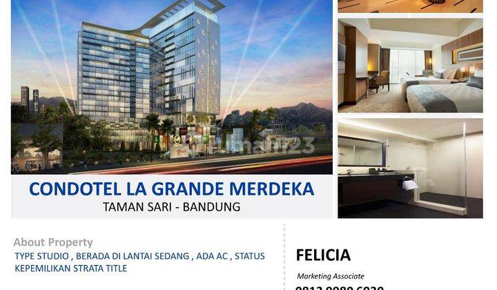 Dijual Unit Condotel La Grande Merdeka Tamansari Lantai Sedang  1