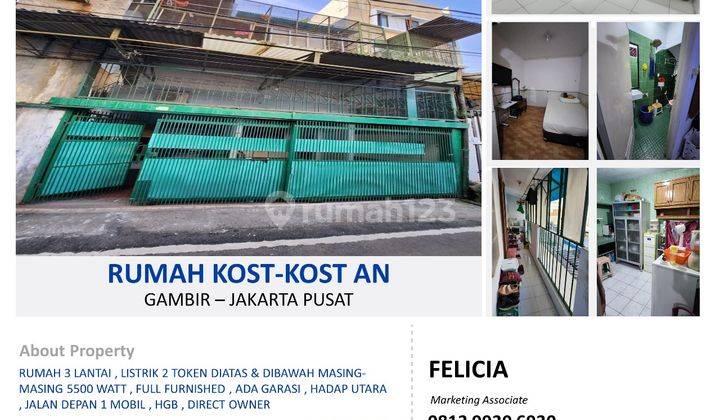 Dijual Cepat Rumah Kost Murah Di Petojo Utara 1