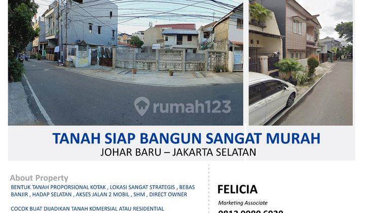 Dijual Tanah Siap Bangun Sangat Murah di Jakarta Pusat 1