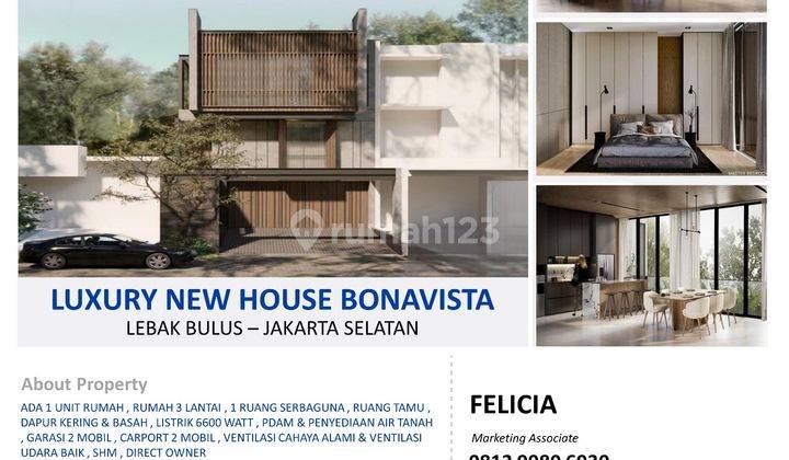 Dijual Luxury House New 3 Lantai At Bonavista Lebak Bulus 1