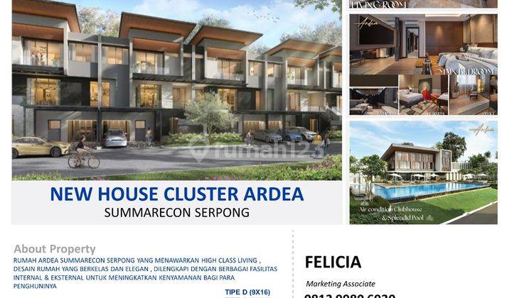 Dijual Primary House Cluster Ardea Serpong Tangerang 1