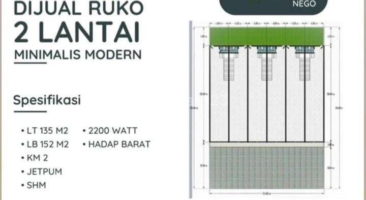 Dijual Ruko Baru 2 Lantai Di Villa Melati Mas 2