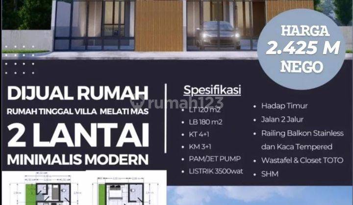 Dijual Rumah Baru Di Villa Melati Mas  2