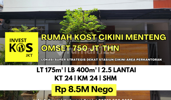 Rumah Kost Cikini Menteng Super Strategis Unit Langkah