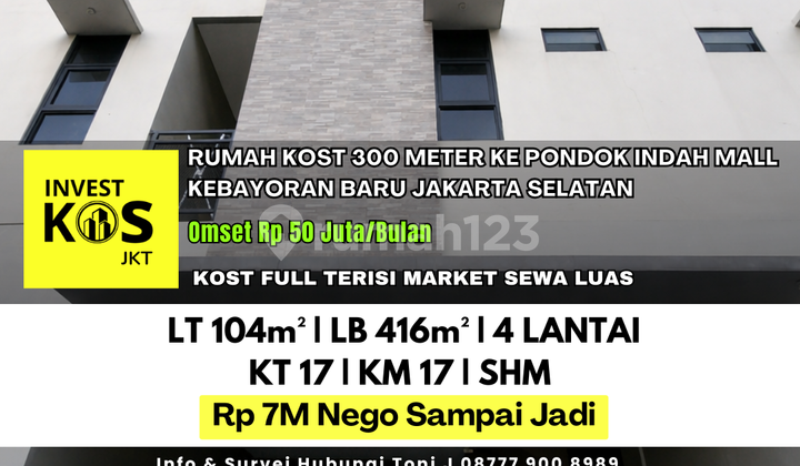 Boarding House Turnover 50 Million Near Pondok Indah Mall Boarding House Turnover 50 Million Near Pondok Indah Mall