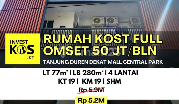 Rumah Kost Tanjung Duren Jakarta Barat Dekat Mall Central Park