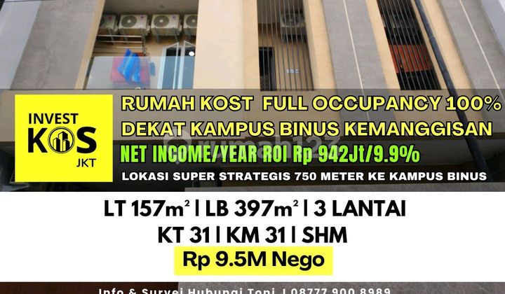 Fully Occupied Near Campus Boarding House with 75 Million Monthly Turnover