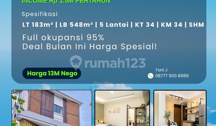 Kost House Income 1.5 Million per Year Near Blok M 1