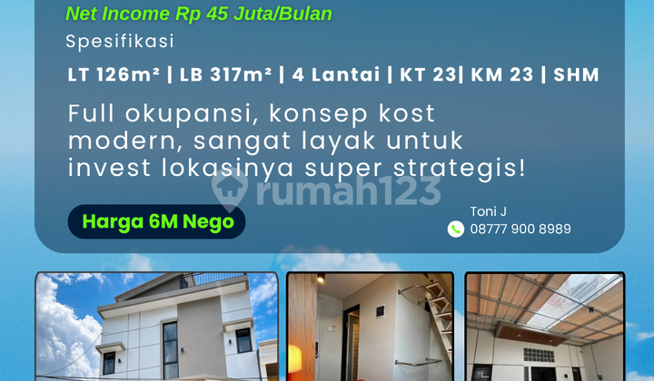 Brand New Boarding House, Revenue 52 Million Per Month, Buy and Profit Directly. 1