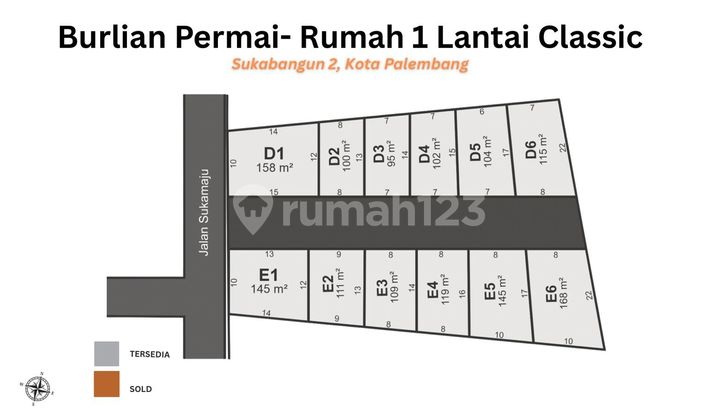 Rumah Komersil Sukabangun dekat RS Fatimah