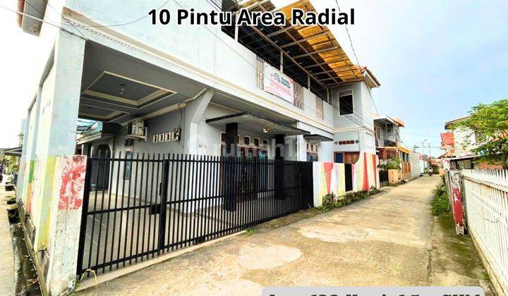 dijual rumah beserta kos 10pintu di area radial palembang   1