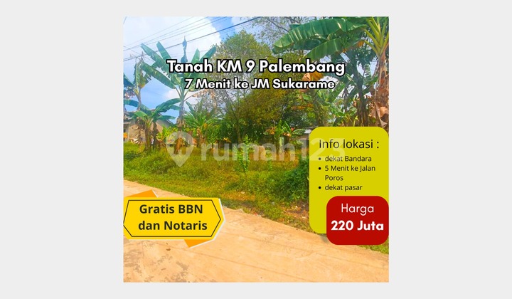 Tanah Palembang area Kebun Bunga Harga Terjangkau 1
