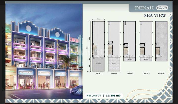 Soho Primary Miami Pik2 Uk 6x25 Sea View, 4Lantai+Rooftop 2