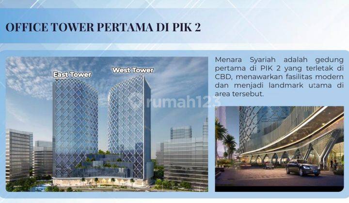 Office Menara Syariah Pik2 Disewakan Murahhh 175ribu meter  2