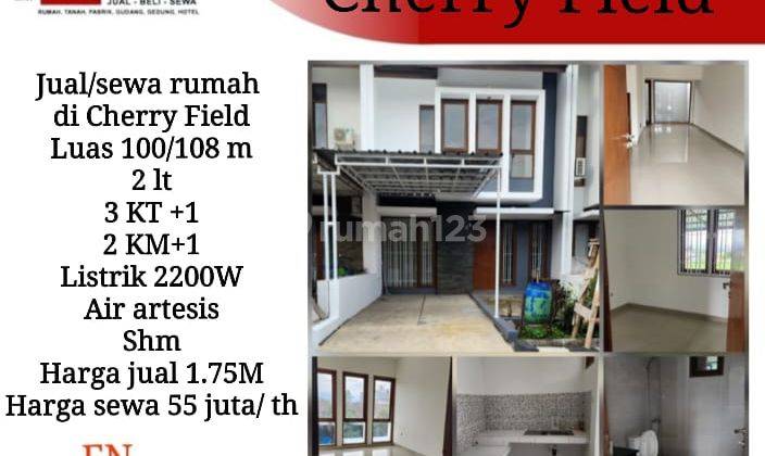 Dijual Sewa Rumah 2 Lantai Modern Siap Huni di Cherry Field 1