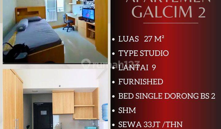 Dijual Sewa Apartment Studio Furnish di Galeri Ciumbuleuit 2 1