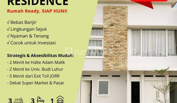 Rumah 2 Lantai Baru Unfurnished SHM di Larangan, Tangerang 1