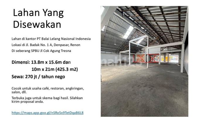 WAREHOUSE ON MAIN ROAD RENON OPPOSITE GAS STATION, SOUTH DENPASAR, BALI WAREHOUSE ON MAIN ROAD RENON OPPOSITE GAS STATION, SOUTH DENPASAR, BALI