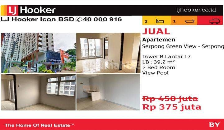 2 Bedroom Apartemen Serpong Greenview 2 Kamar Tidur 1