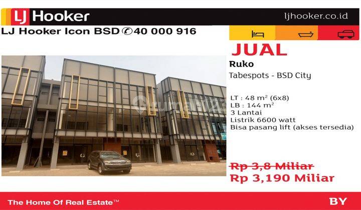  Dijual Ruko 3 Lantai di Tabespot BSD City, BSD Turun Harga!!  1