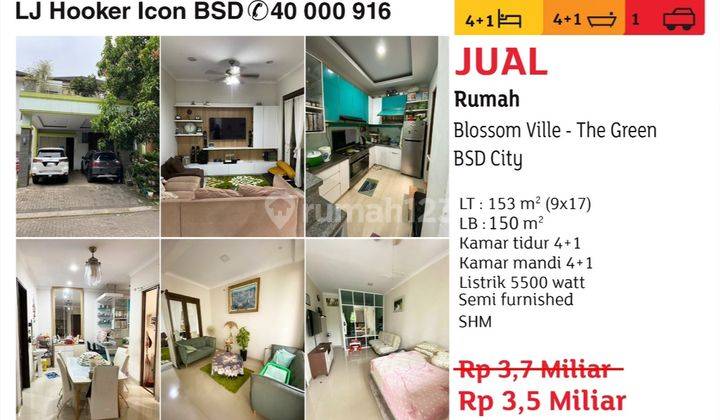 Rumah 2 Lantai SHM di Cluster Blossom Ville, The Green BSD City 1