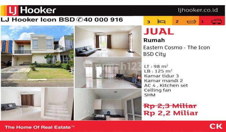 Rumah 2 Lt SHM di Eastern Cosmo, The Icon BSD City 1