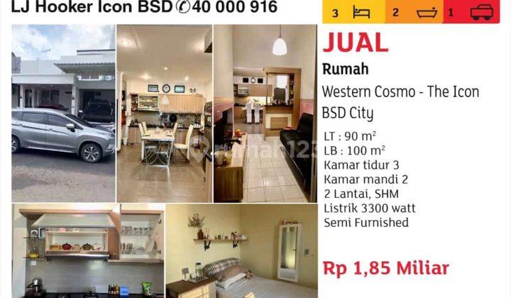 Rumah 2 Lantai Semi Furnished di The Icon BSD City 1