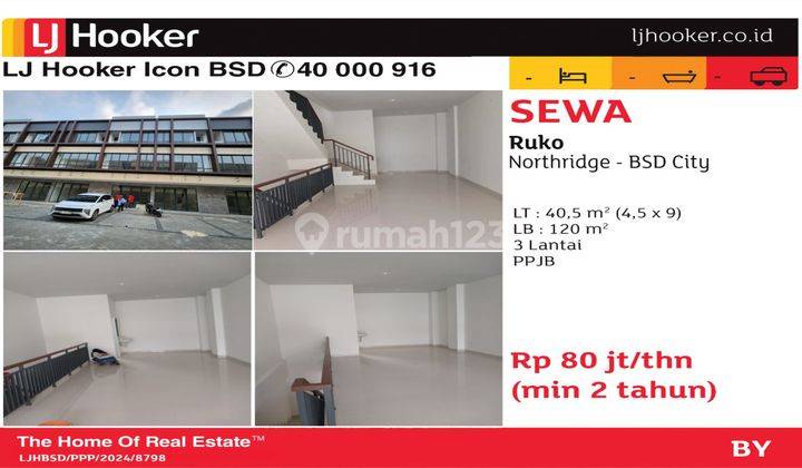 Ruko 3 Lantai di Northridge, BSD City 1