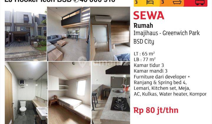 Rumah Full Furnished di Imajihaus, Greenwich BSD City 1