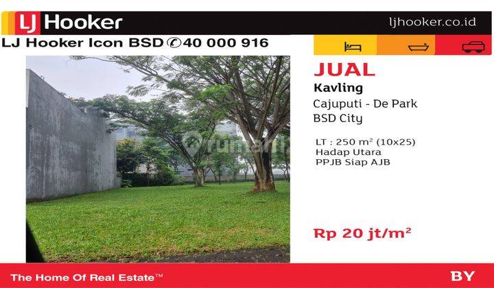  Tanah Kavling 250m2 di Cluster Cajuputi, De Park BSD, BSD De Park 1