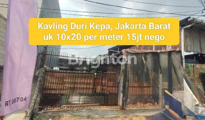 Kavling Duri Kepa, Lebar 200m, Dekat Tanjung Duren, Jakarta Barat 1