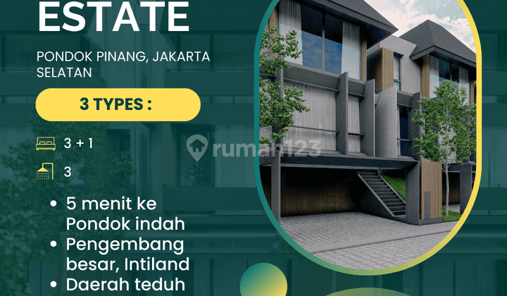 Rumah 3 Lantai di Pondok Indah 4,5m Km 4 Kt 3, Jakarta Selatan 2